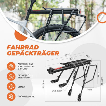 Fahrrad Gepäckträger Verstellbar mit Schnellspanner Reflektor ROCKBROS