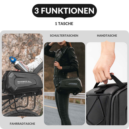 Fahrrad Gepäckträgertasche Wasserdicht 9L mit Regenschutz und Schultergurt ROCKBROS