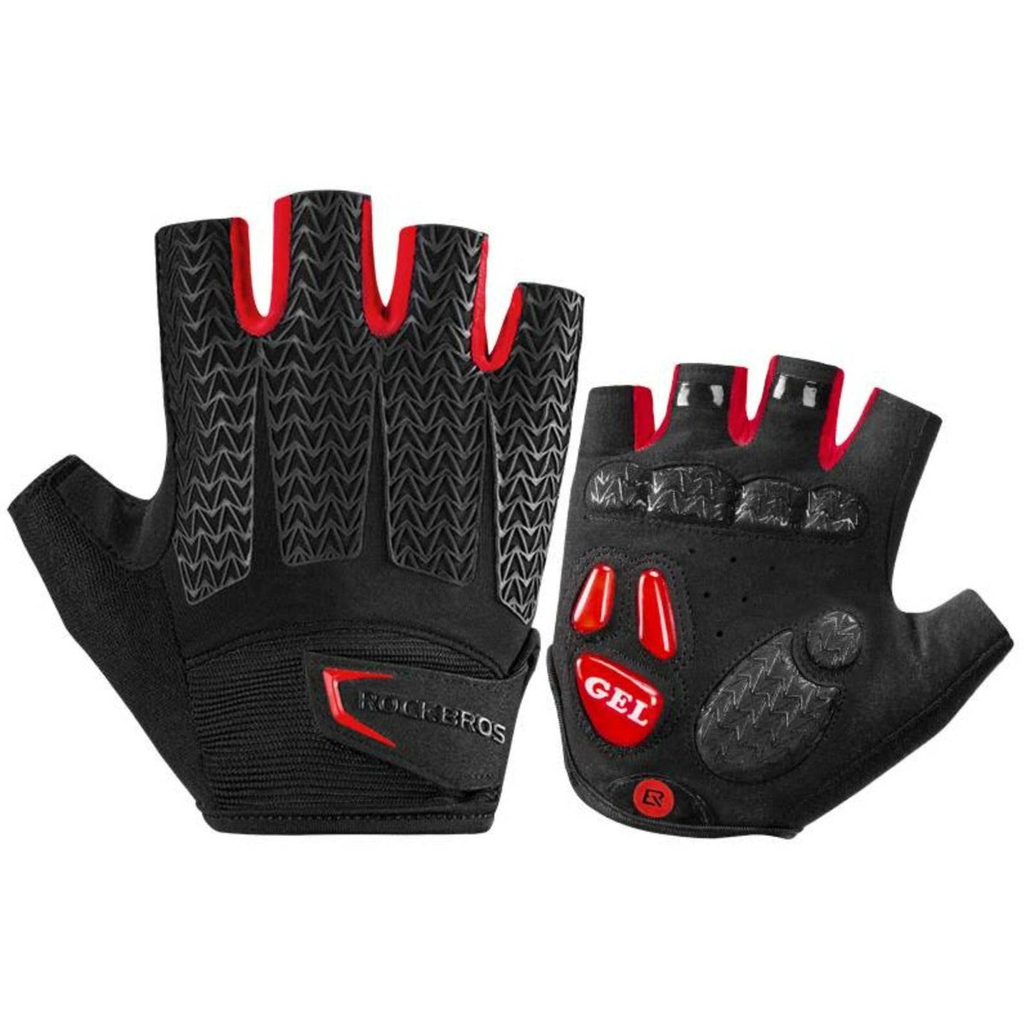 Fahrrad Handschuhe Damen Herren Halbfinger Fahrradhandschuhe ROCKBROS