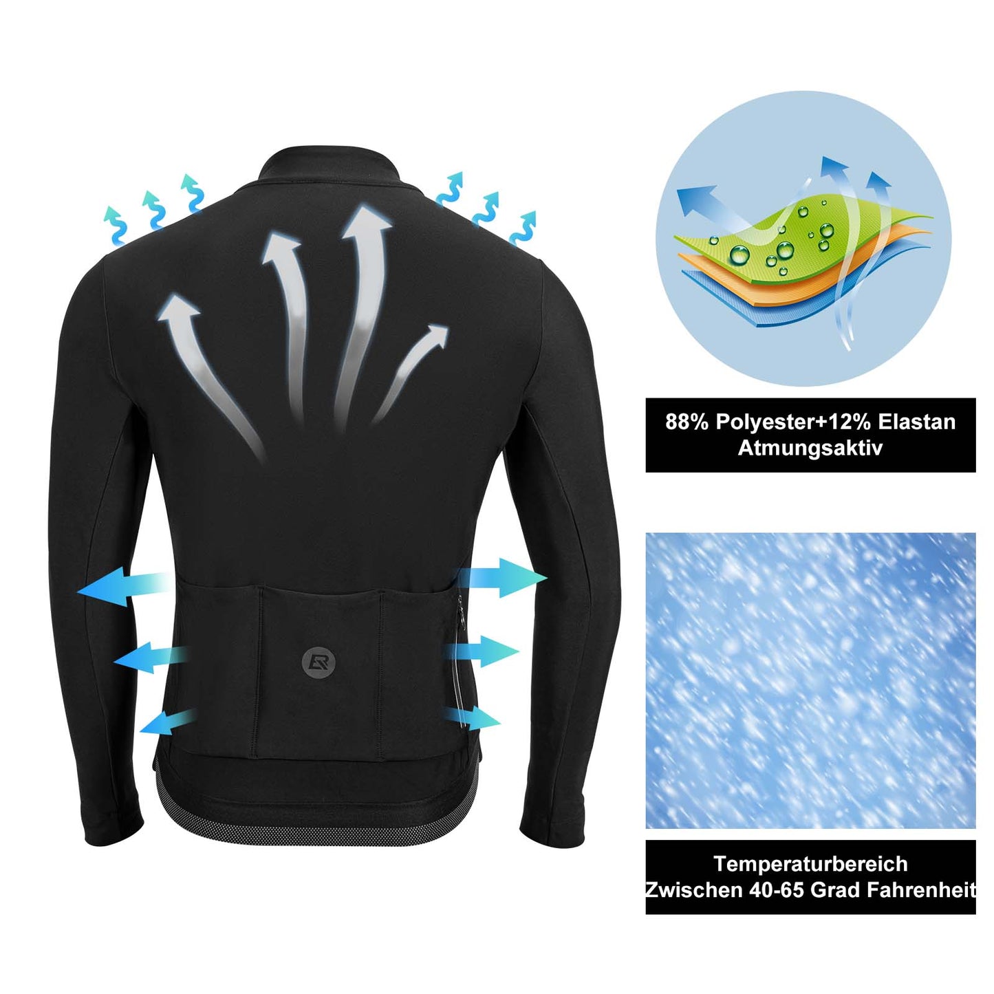 Winter Fahrrad Jacke Winddichte Fahrradbekleidung Sportlich ROCKBROS