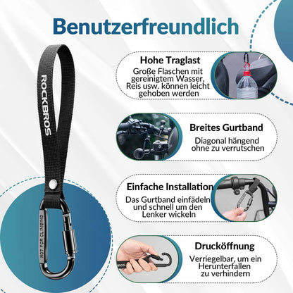 Fahrrad Karabinerhaken Multifunktional mit Strapazierfähigem Gurt ROCKBROS