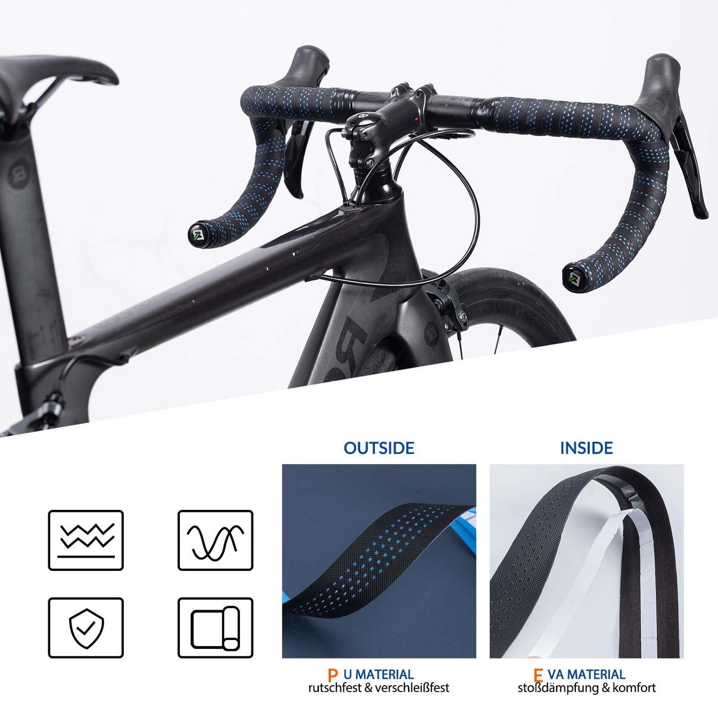 Fahrrad Lenkerband für MTB Rennrad Standardgröße Vier Farben ROCKBROS