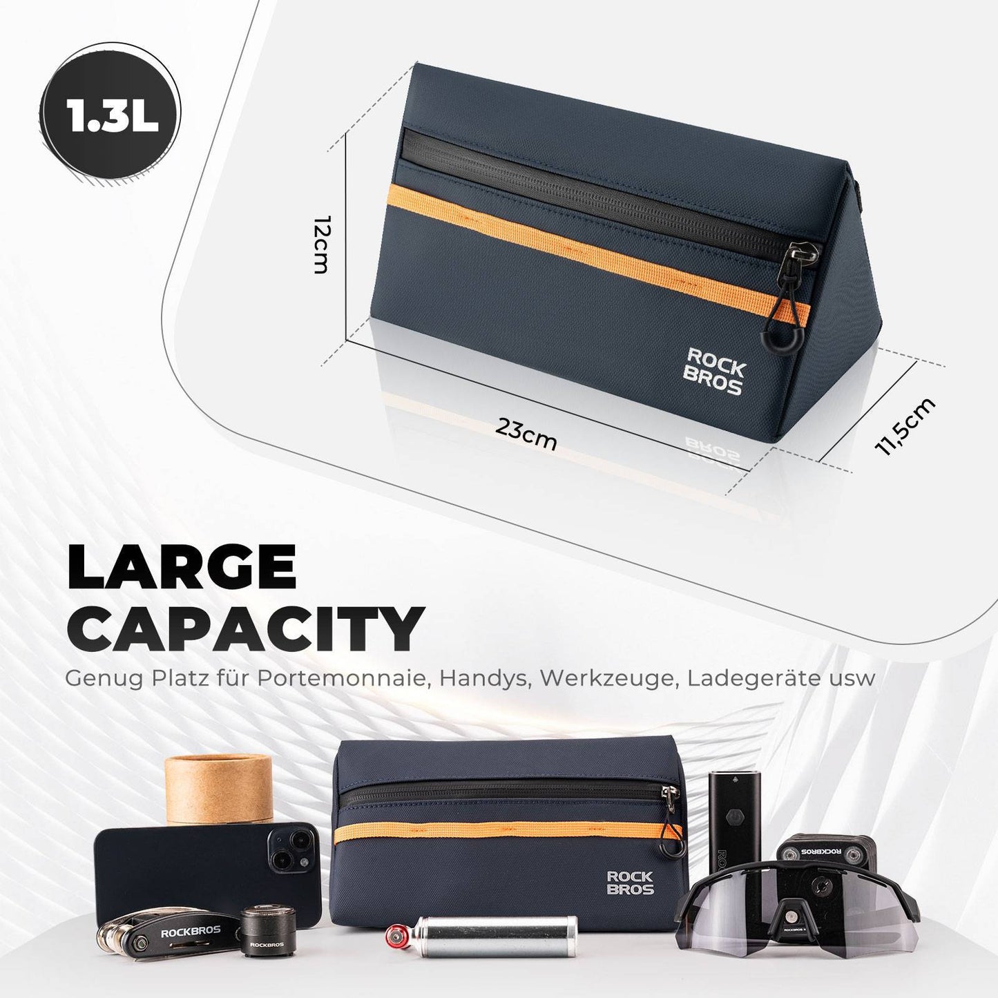 Fahrrad Lenkertasche Fahrradtasche Fahrradkorb 6 Farbe ca. 1.3L ROCKBROS