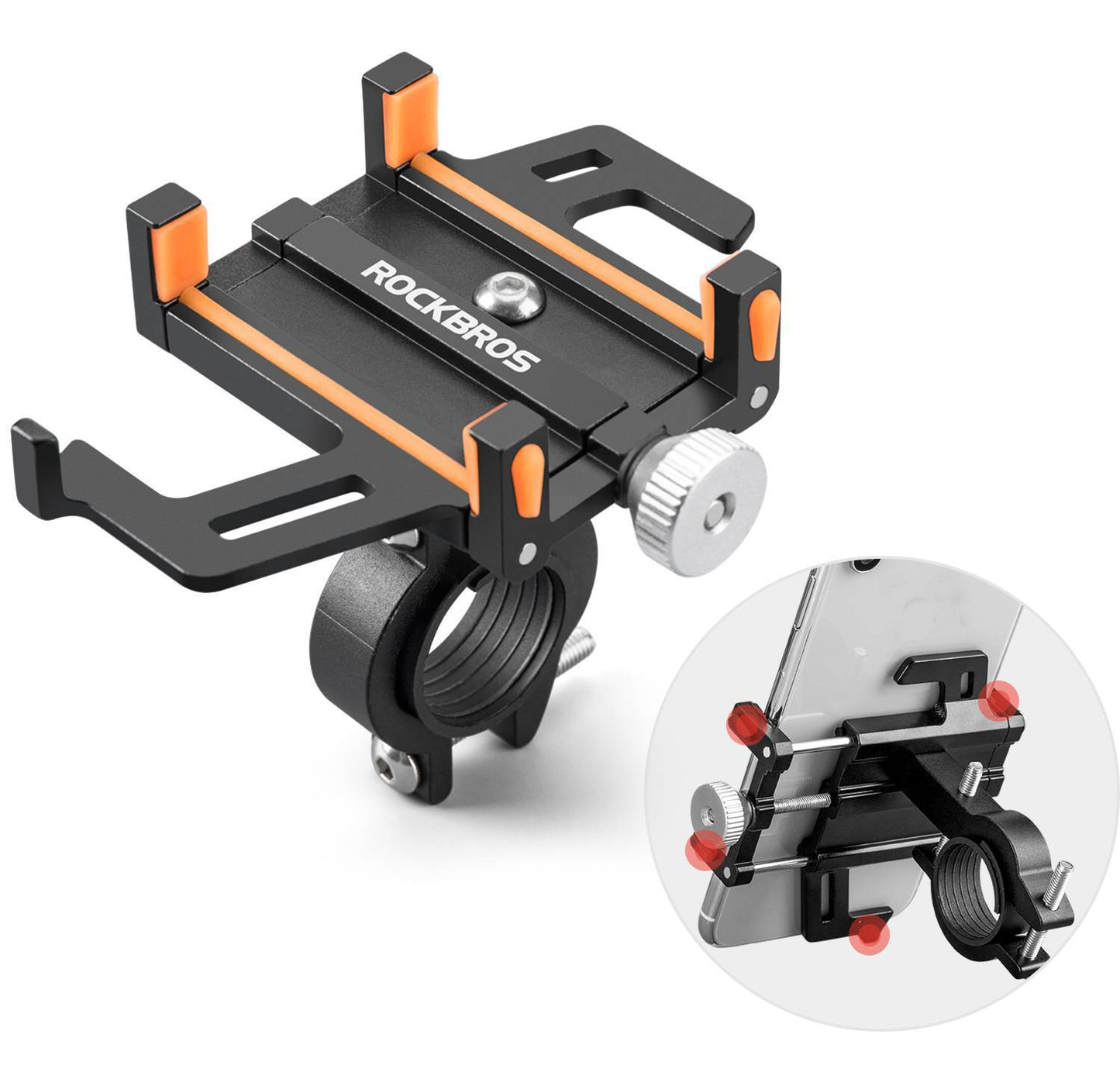Fahrrad Motorrad Handyhalterung mit 360 Rotation Clip ROCKBROS