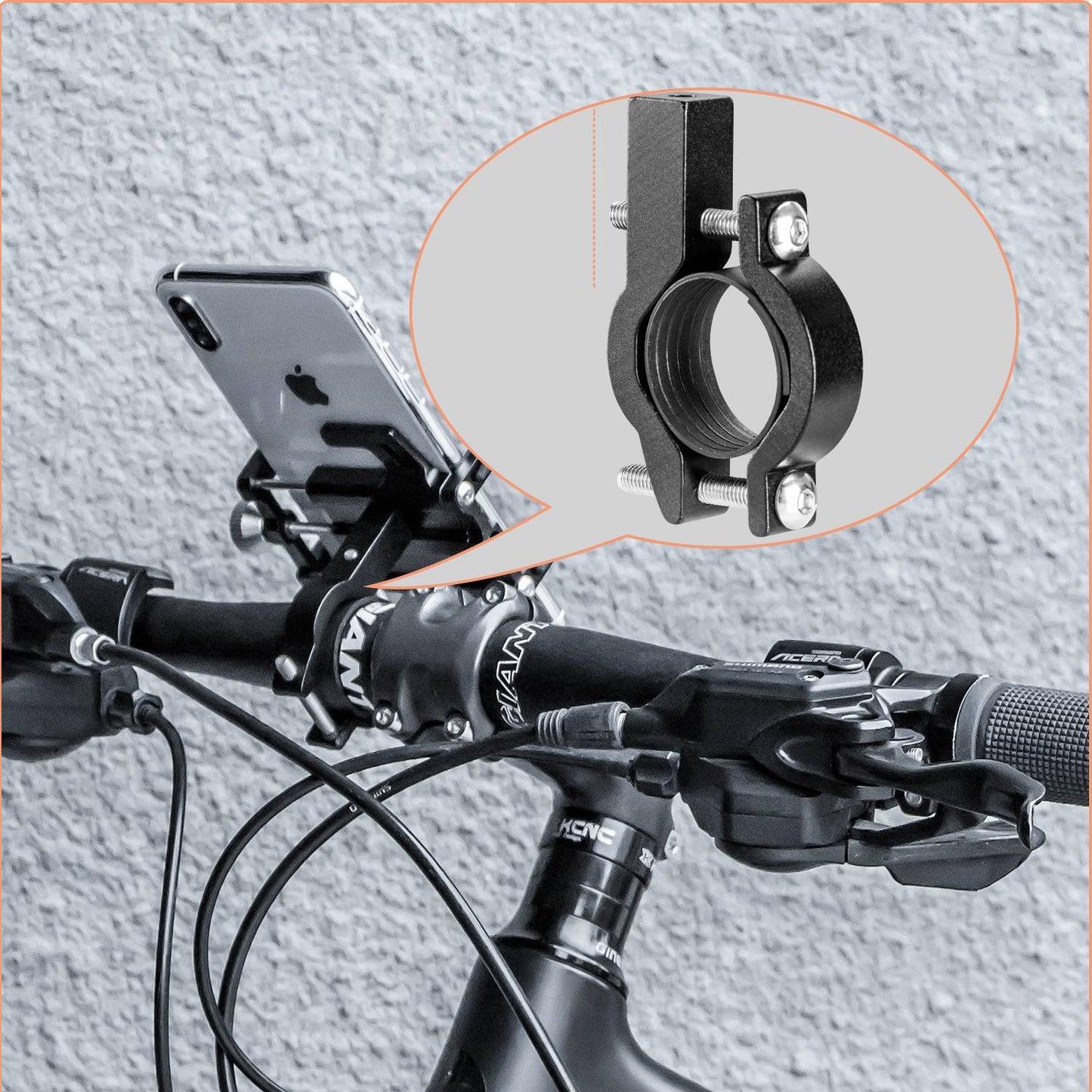 Fahrrad Motorrad Handyhalterung mit 360 Rotation Clip ROCKBROS