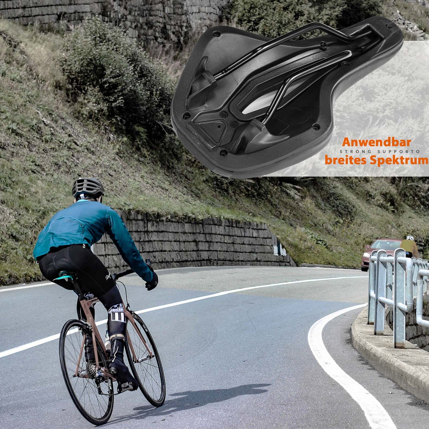 Fahrrad Sattel Ergonomischer Stoßdämpfender Fahrradsattel Unisex ROCKBROS