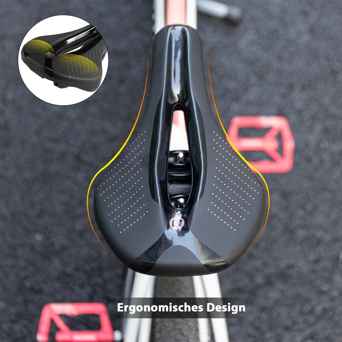 Fahrrad Sattel Ergonomischer Stoßdämpfender Fahrradsattel Unisex ROCKBROS