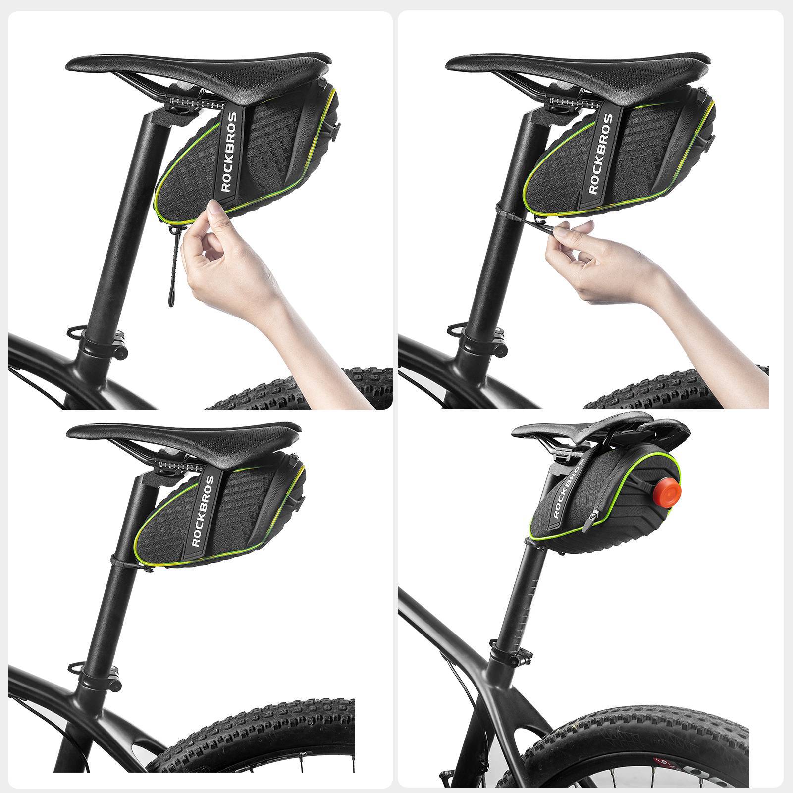 Fahrrad Satteltaschen Werkzeugtasche mit Reflektorstreifen 1L ROCKBROS –