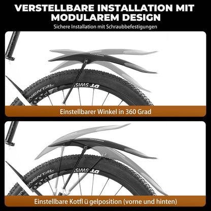 Fahrrad Schutzbleche Set Vorne/Hinten Flexible Fahrradschutzblech Verstellbar ROCKBROS