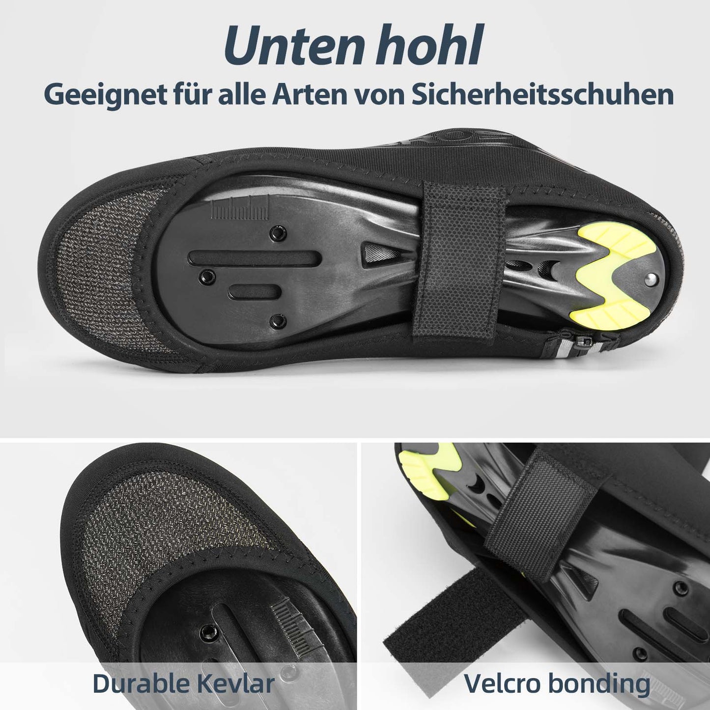 Winter Fahrrad Überschuhe warm Überzieher für Radsport Schwarz ROCKBROS