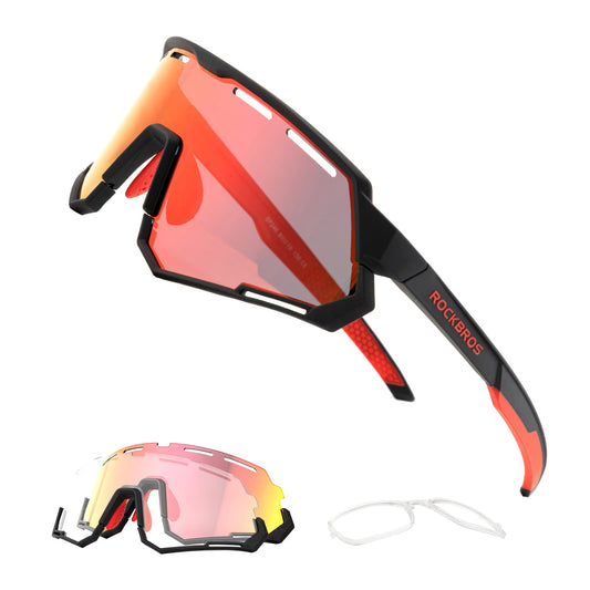 Fahrradbrille 2-in-1 Sportbrille Polarisiert & Selbsttönend ROCKBROS
