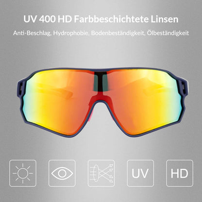 ROCKBROS 10134 Fahrradbrille Polarisiert Sonnenbrille mit UV400-Schutz