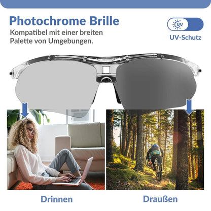 Fahrradbrille Selbsttönend Brille Sonnenbrille UV 400 Schutz ROCKBROS