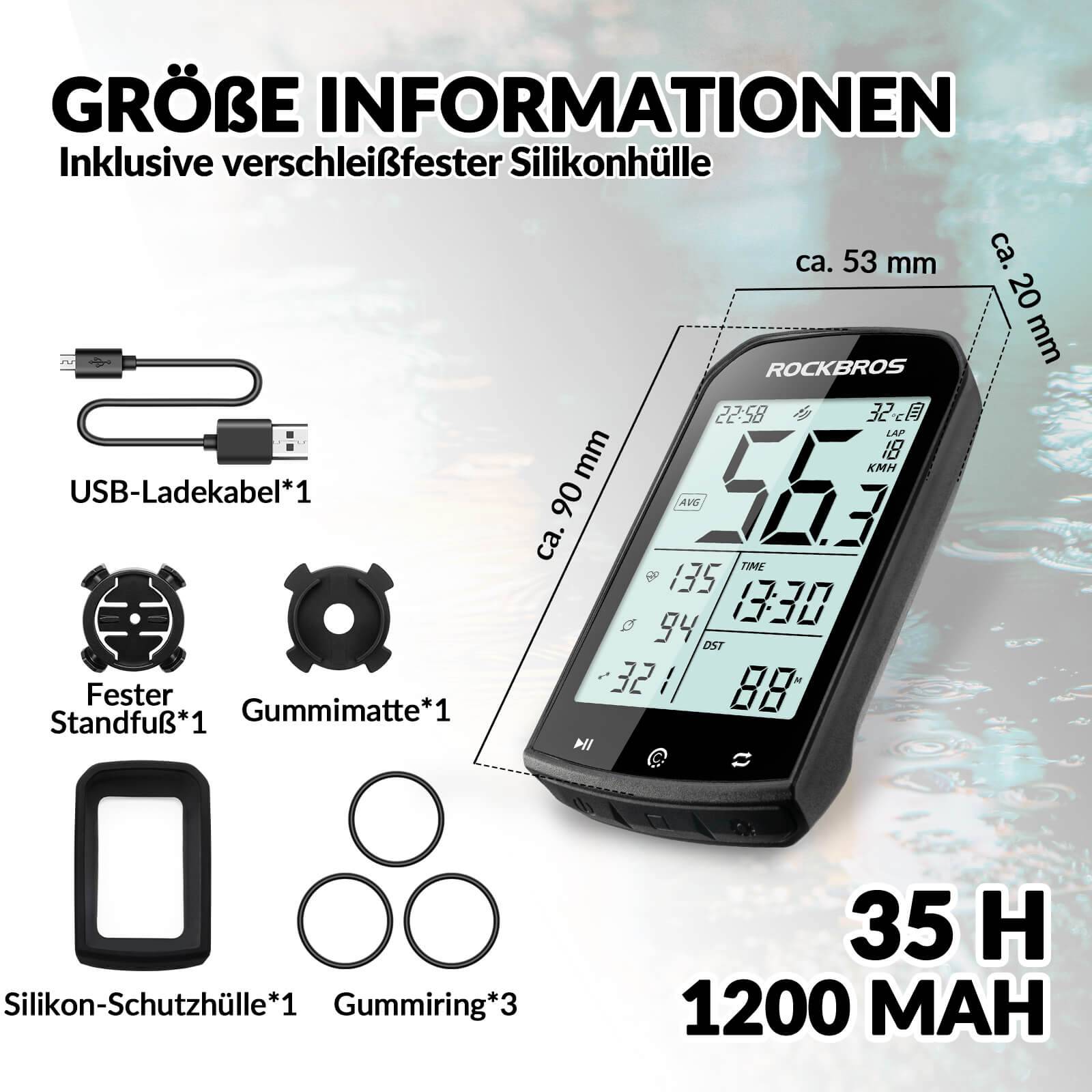 fahrradcomputer kabellos mit trittfrequenz Fahrradcomputer Kabellos GPS wasserdicht Tachometer und Kilometerzähle – futurebikeshop.de