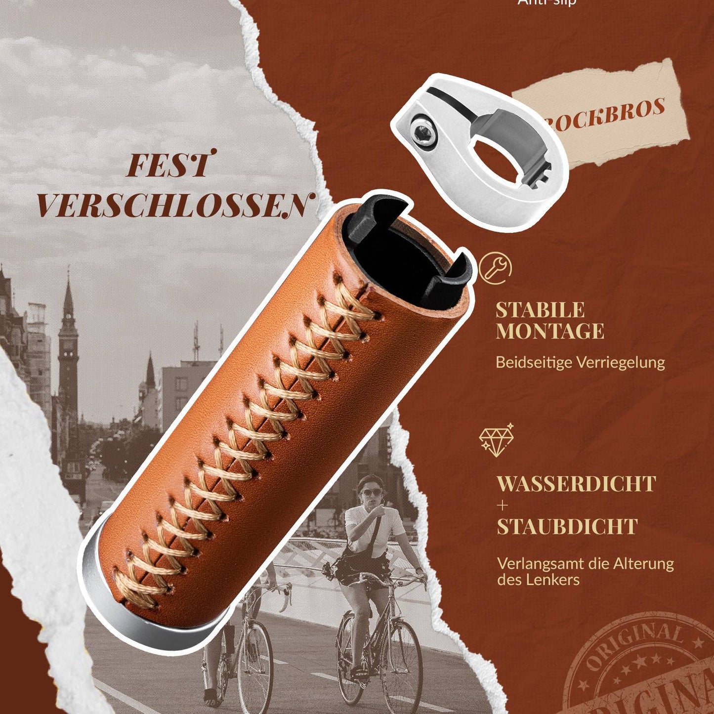 Fahrradgriffe MTB Retro Lenkergriffe Ergonomisch Design ROCKBROS