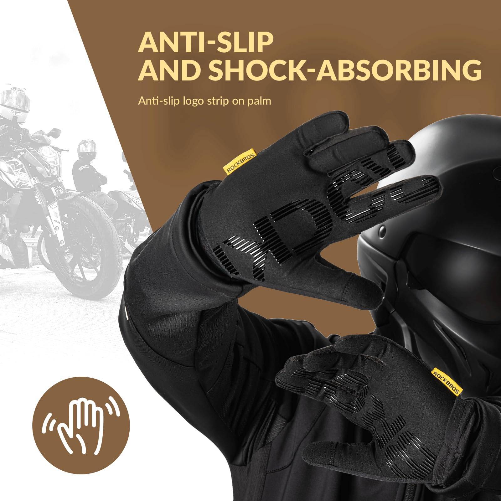 warme winddichte handschuhe Fahrradhandschuhe Warme Winddichte Vollfinger Sporthandschuhe ROCKBROS – futurebikeshop.de