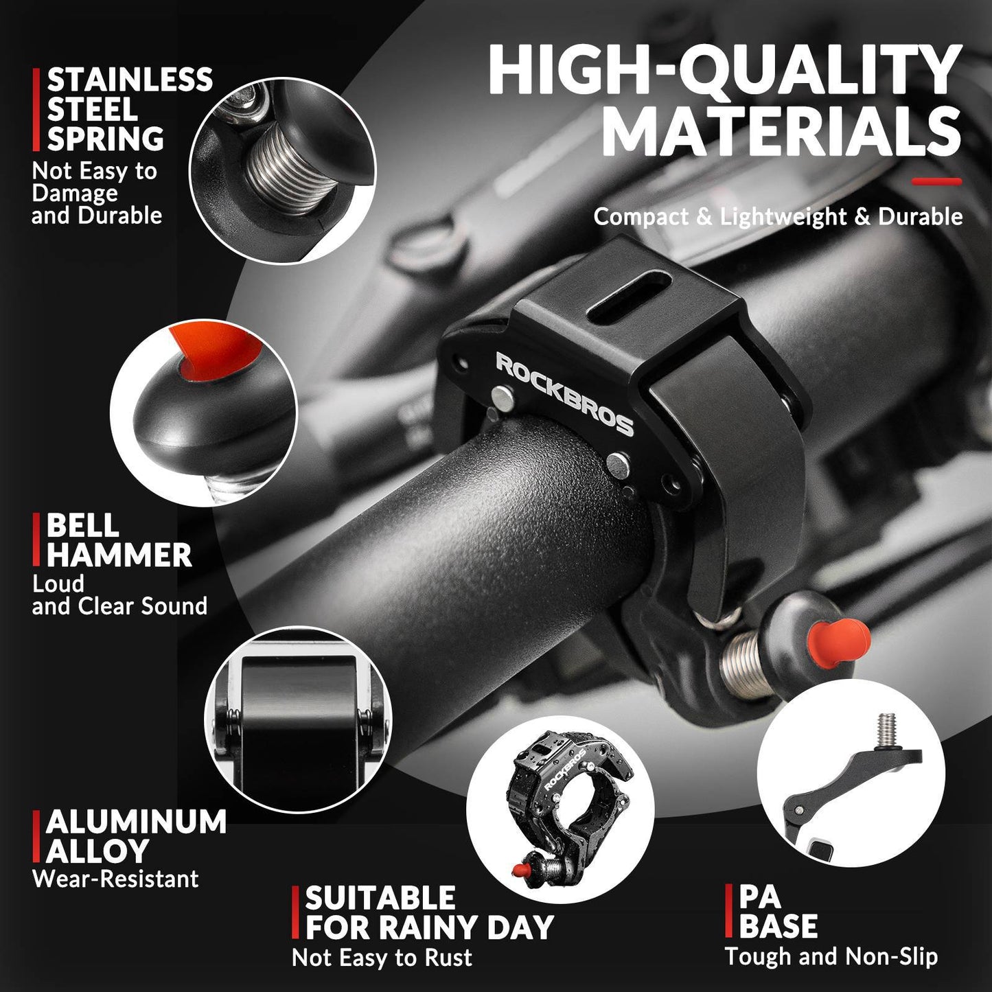 Fahrradklingel Glocke 100dB Laut Innovativ Mini Fahrrad Klingel ROCKBROS