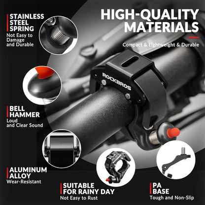 Fahrradklingel Glocke 100dB Laut Innovativ Mini Fahrrad Klingel ROCKBROS