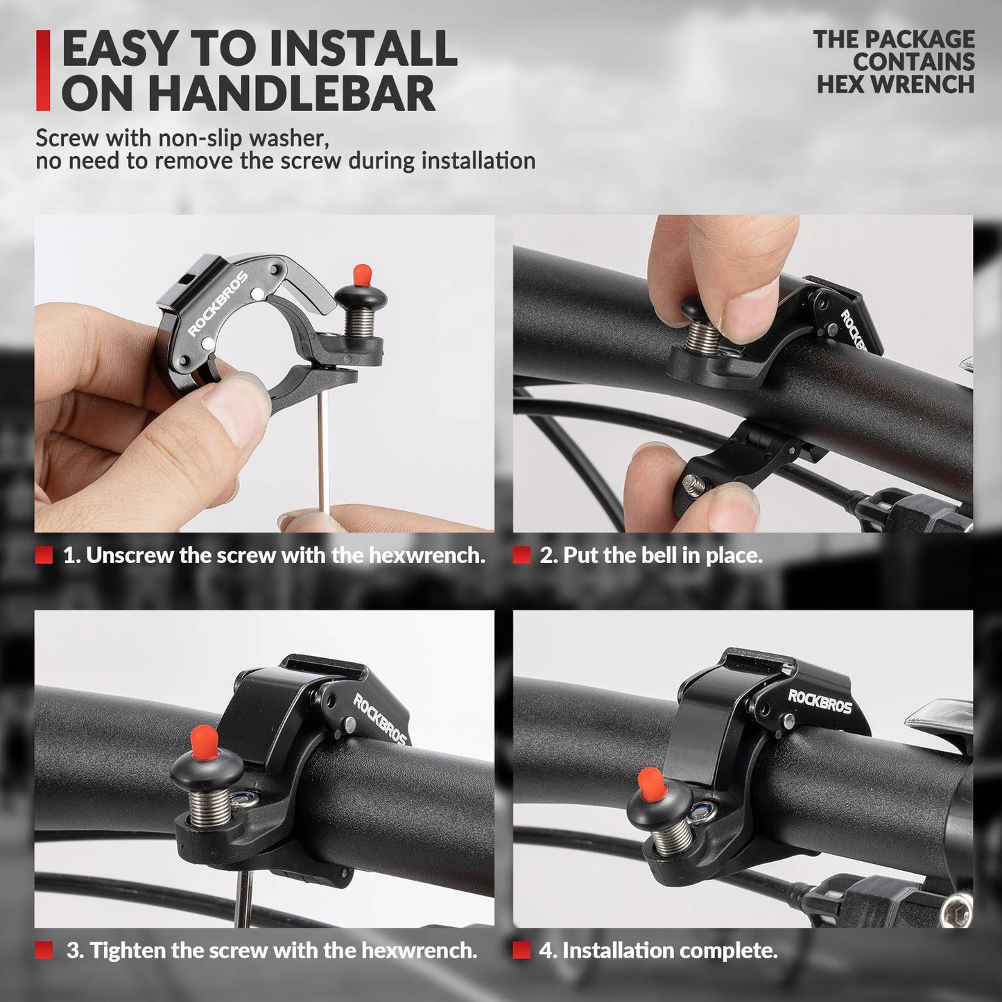 Fahrradklingel Glocke 100dB Laut Innovativ Mini Fahrrad Klingel ROCKBROS