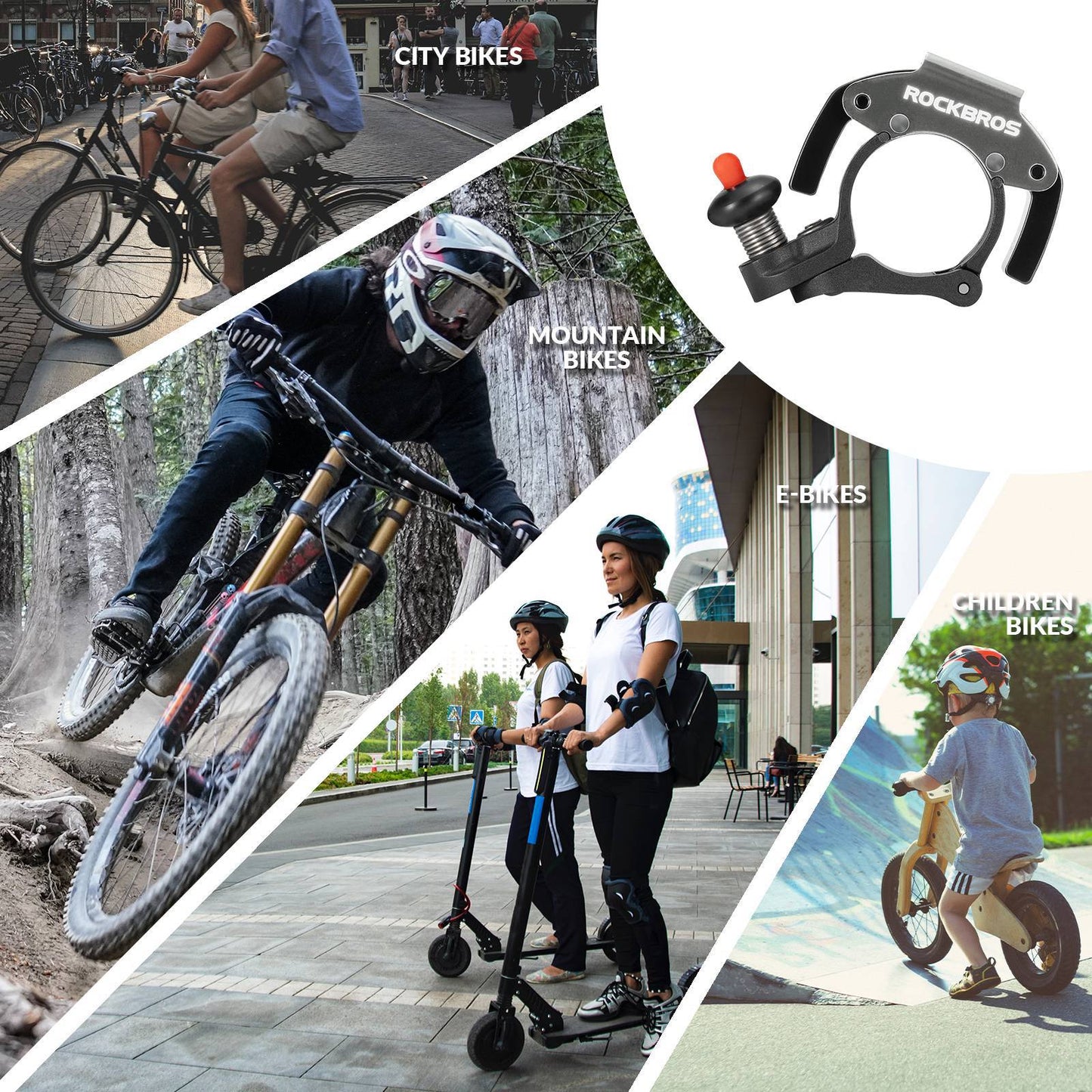 Fahrradklingel Glocke 100dB Laut Innovativ Mini Fahrrad Klingel ROCKBROS