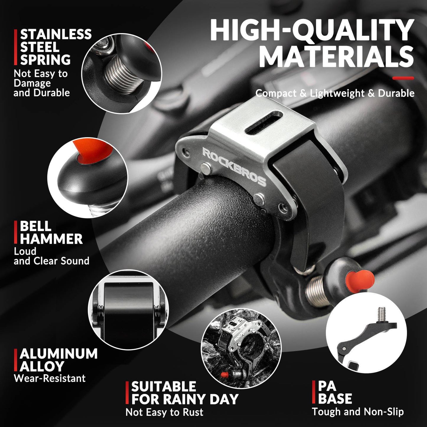 Fahrradklingel Glocke 100dB Laut Innovativ Mini Fahrrad Klingel ROCKBROS