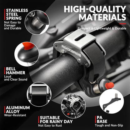 Fahrradklingel Glocke 100dB Laut Innovativ Mini Fahrrad Klingel ROCKBROS