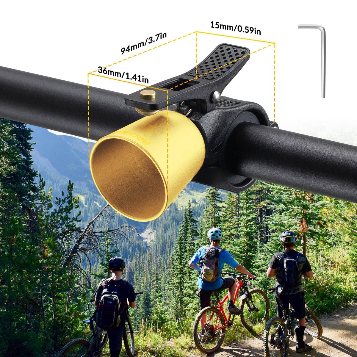ROCKBROS Fahrradklingel Laut Retro Klingel für MTB Rennrad Vier Farben
