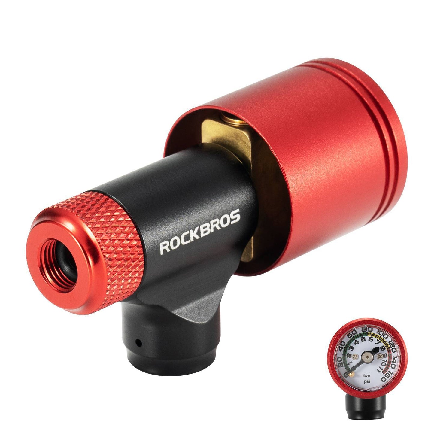 Fahrradpumpe CO2 Kartuschenpumpe Minipumpe mit Druckdosierventil ROCKBROS