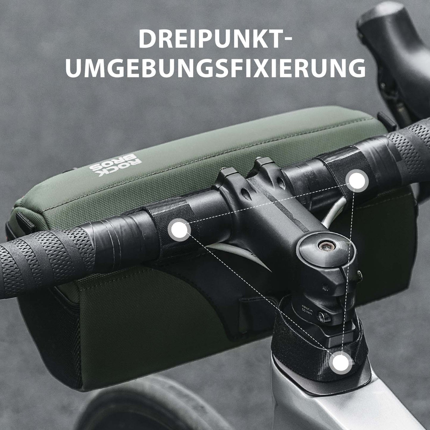 Fahrradtasche Lenkertasche 2,2L mit Schultergurt in 6 Farben ROCKBROS