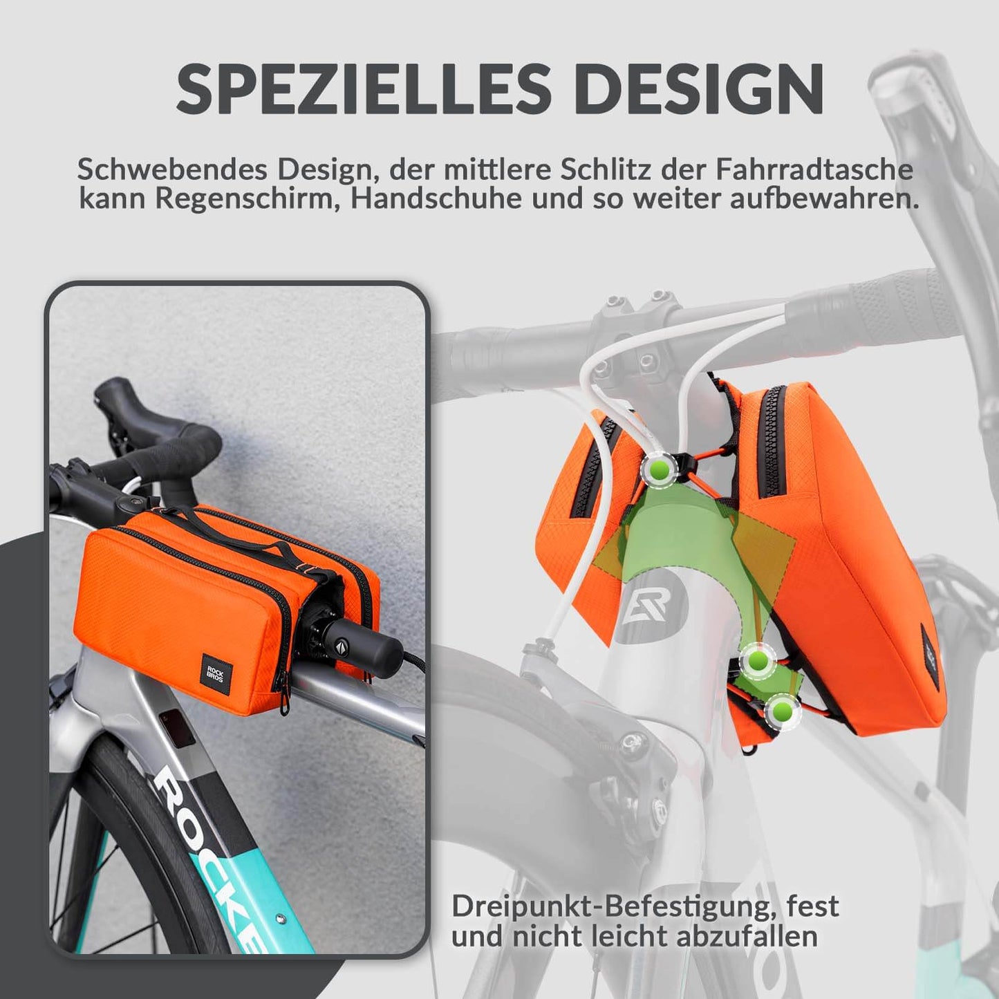 Fahrradtasche Rahmentasche mit Schultergurt Oberrohrtasche ROCKBROS