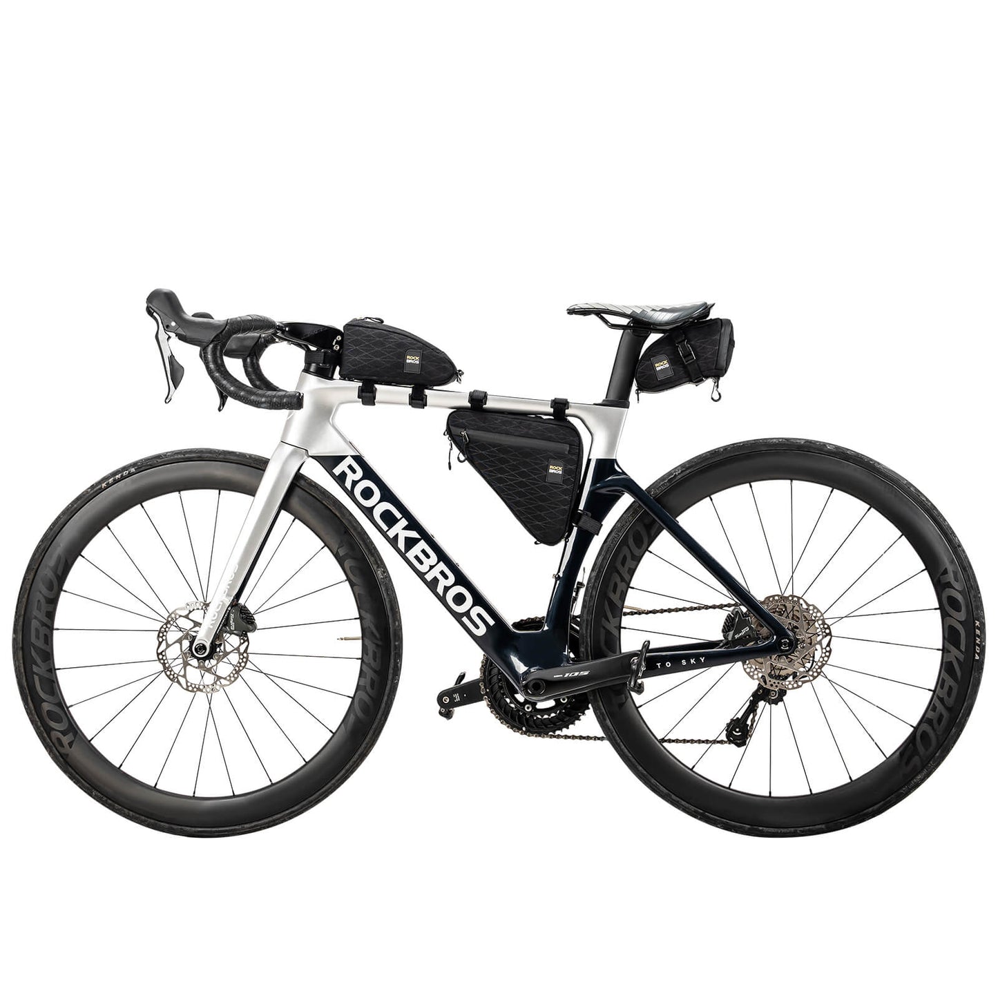 Fahrradtasche Set Rahmentasche*2+Satteltasche*1 mit Verstellbarer Schultergurt 1,2L ROCKBROS