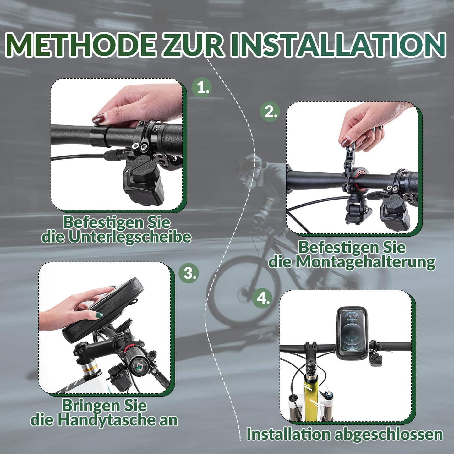 wasserdichte Fahrradtasche Handytasche Drehbar für Handy 4.7-6 Zoll ROCKBROS