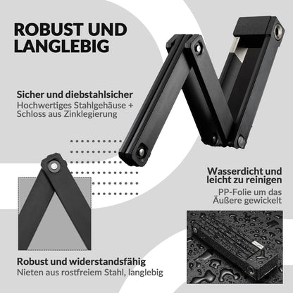 Faltschloss Fahrradschloss mit Halterung ROCKBROS