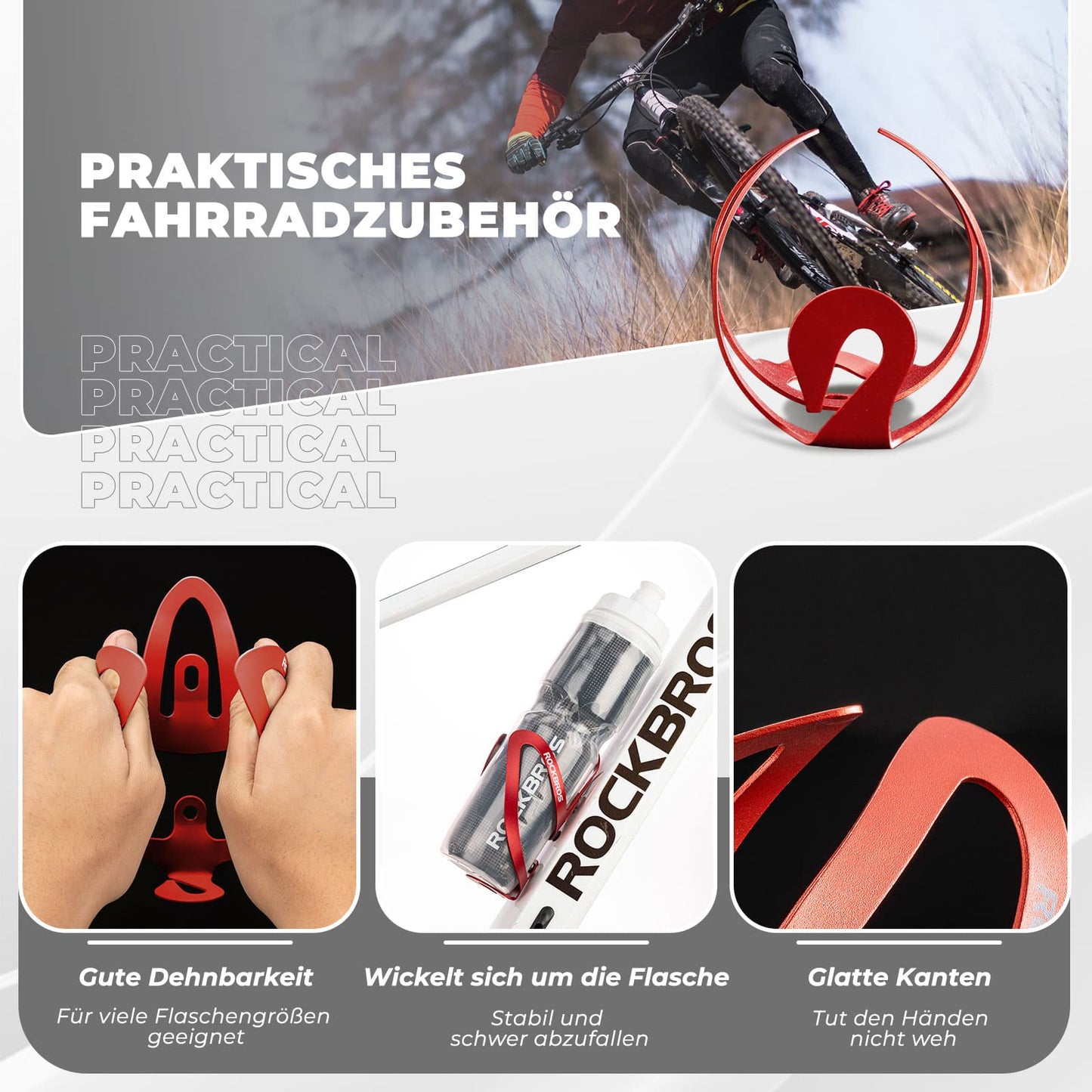 Flaschenhalter Fahrradzubehör Fahrrad Leicht Getränkehalter Befestig ROCKBROS