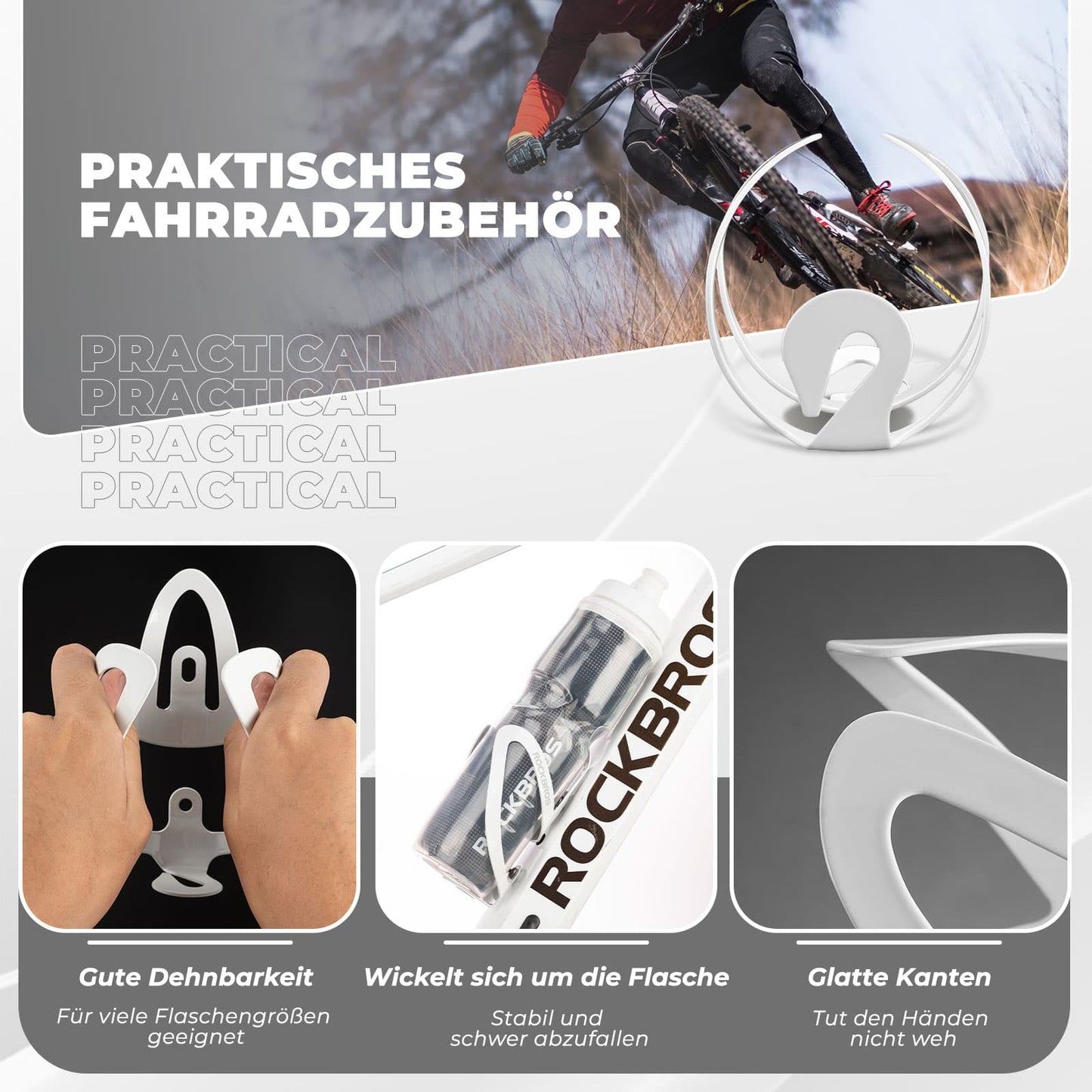 Flaschenhalter Fahrradzubehör Fahrrad Leicht Getränkehalter Befestig ROCKBROS