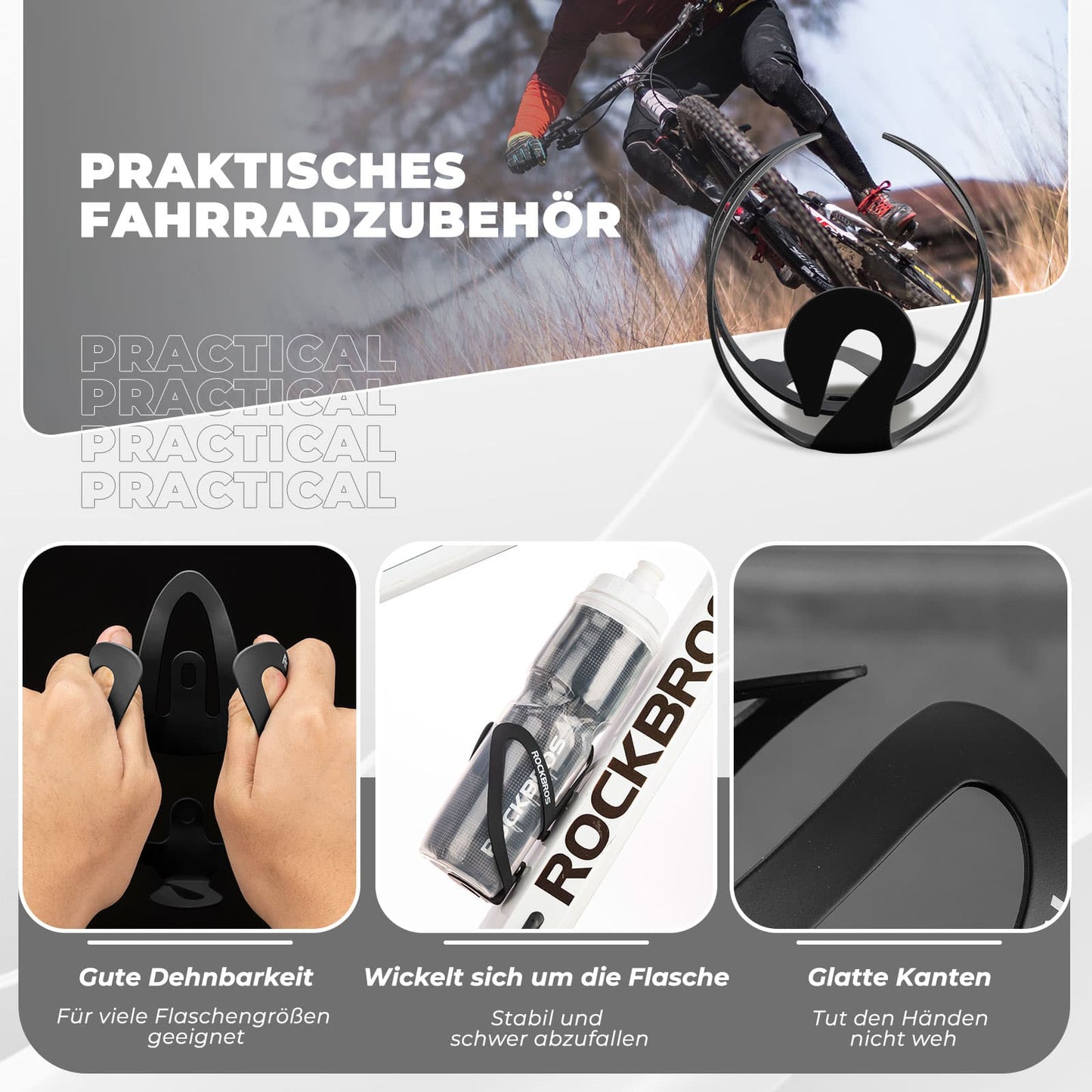 Flaschenhalter Fahrradzubehör Fahrrad Leicht Getränkehalter Befestig ROCKBROS