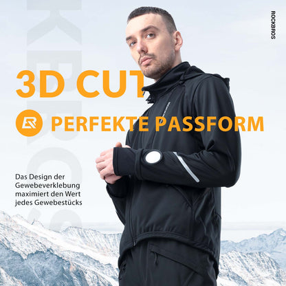 Winter Fahrradjacke Winddicht – Mit TPU-Touchscreen-Bedienung ROCKBROS