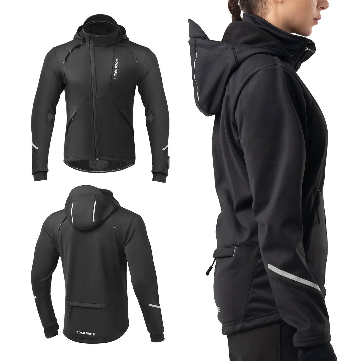 Winter Fahrradjacke Winddicht – Mit TPU-Touchscreen-Bedienung ROCKBROS