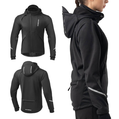 Winter Fahrradjacke Winddicht – Mit TPU-Touchscreen-Bedienung ROCKBROS