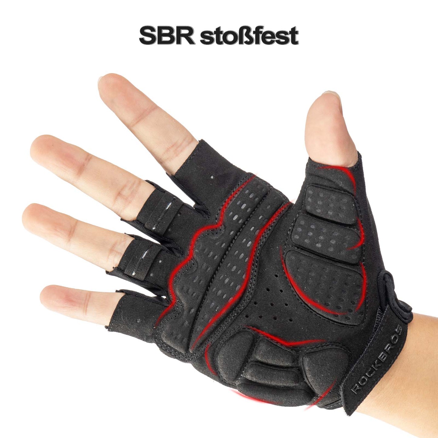 Frühlings- und Herbst-Sport-Reithandschuhe Anti-Rutsch und reflektierend ROCKBROS