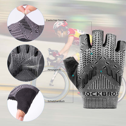 Half Finger Shock Absorbing Cycling Handschuhe Sommer Herren ROCKBROS