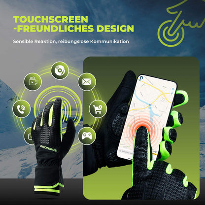 Handschuhe Fahrradhandschuhe Touchscreen Thinsulate Skihandschuh ROCKBROS