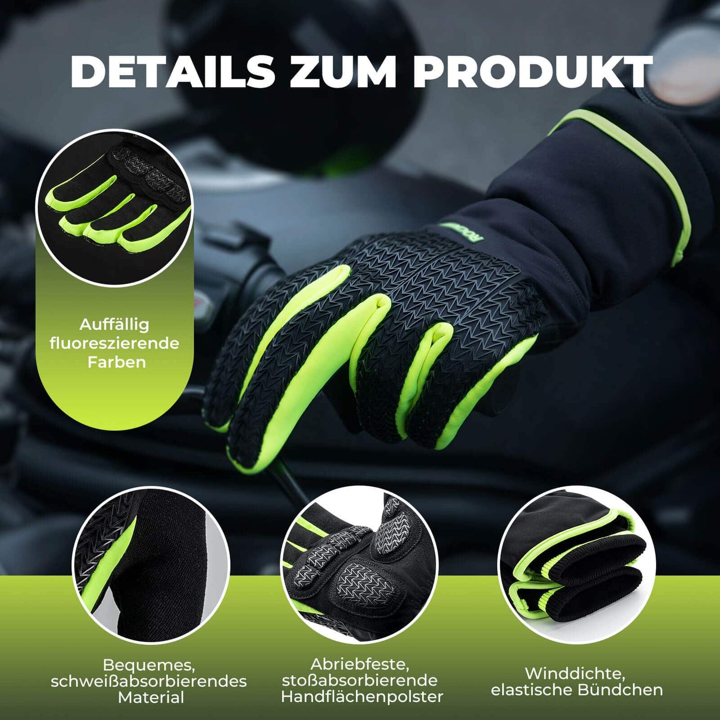 Handschuhe Fahrradhandschuhe Touchscreen Thinsulate Skihandschuh ROCKBROS