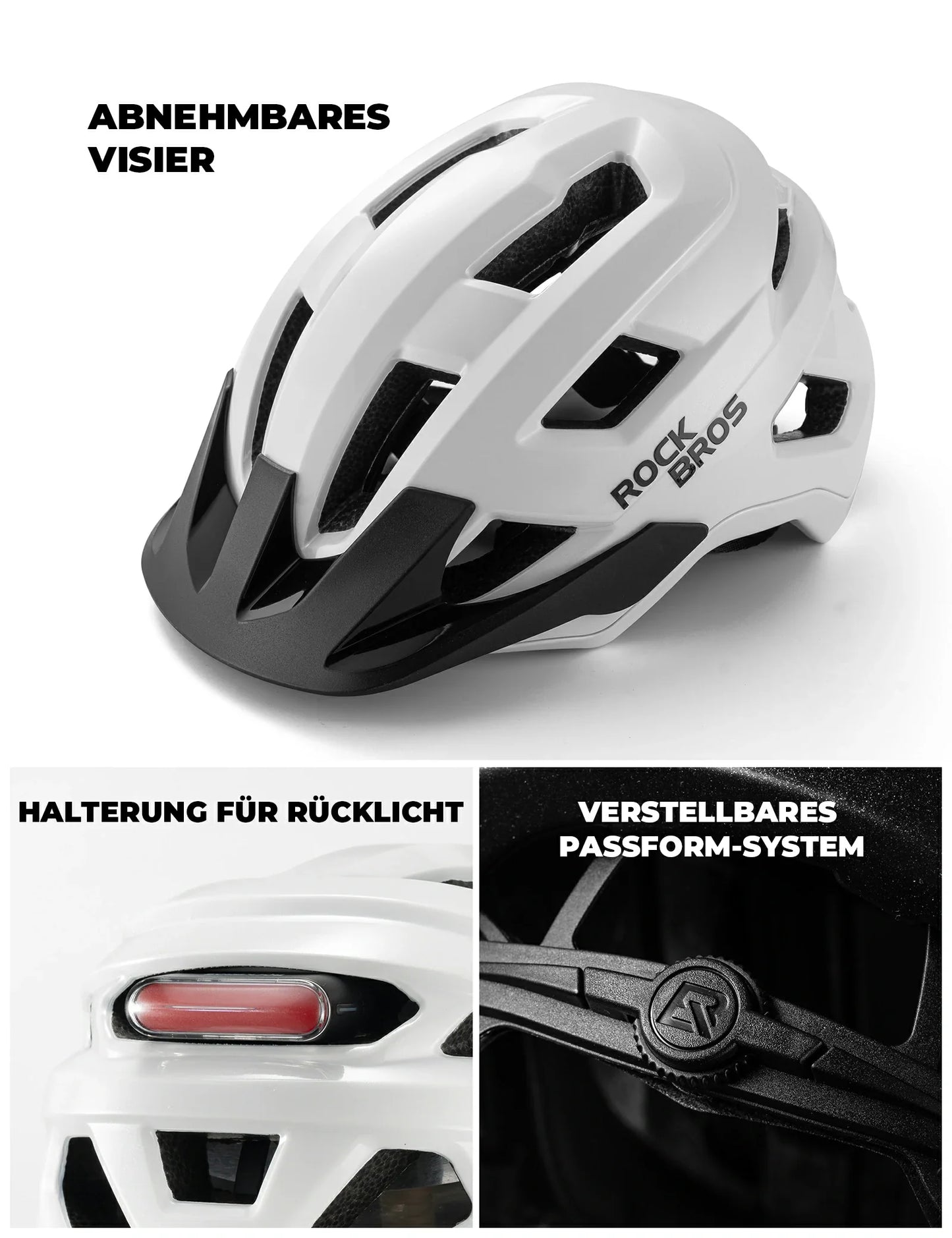 Kinder Fahrradhelm mit Abnehmenbarem Visie für MTB, BMX Downhill ROCKBROS