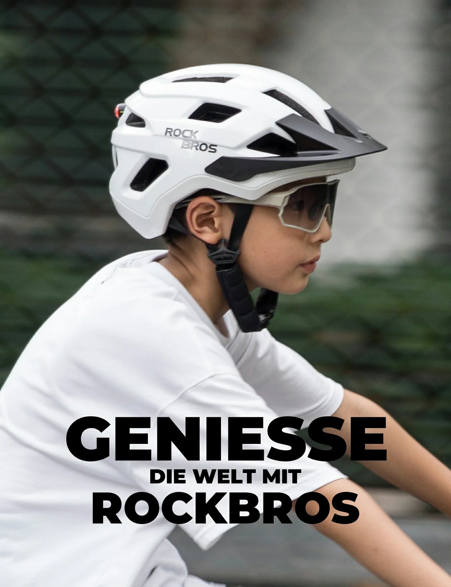 Kinder Fahrradhelm mit Abnehmenbarem Visie für MTB, BMX Downhill ROCKBROS