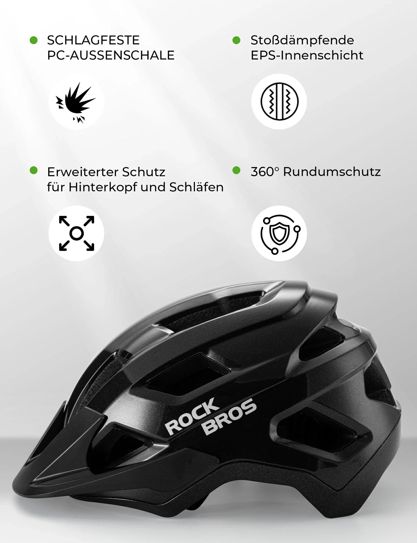 Kinder Fahrradhelm mit Abnehmenbarem Visie für MTB, BMX Downhill ROCKBROS
