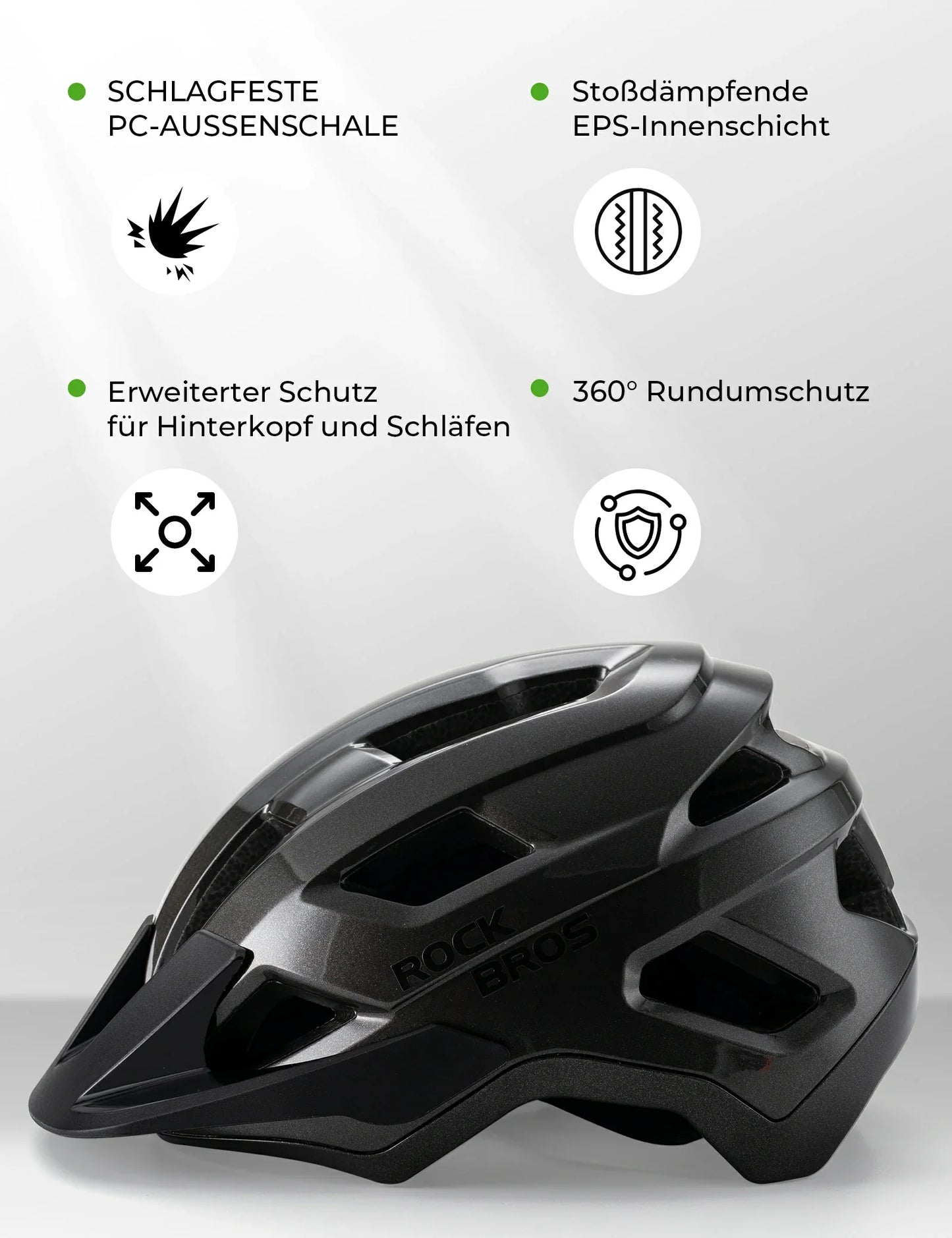 Kinder Fahrradhelm mit Abnehmenbarem Visie für MTB, BMX Downhill ROCKBROS