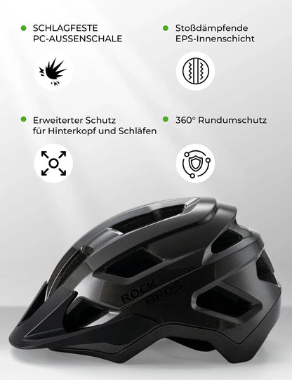 Kinder Fahrradhelm mit Abnehmenbarem Visie für MTB, BMX Downhill ROCKBROS
