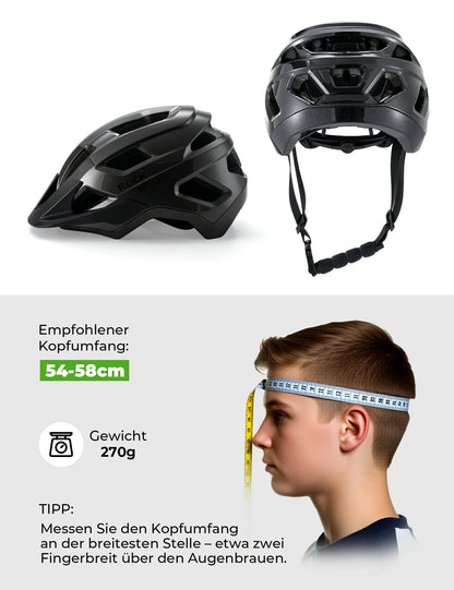 Kinder Fahrradhelm mit Abnehmenbarem Visie für MTB, BMX Downhill ROCKBROS
