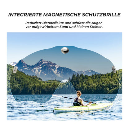 Kinder Fahrradhelm mit integrierter abnehmbarer Magnetbrillen & Visier ROCKBROS